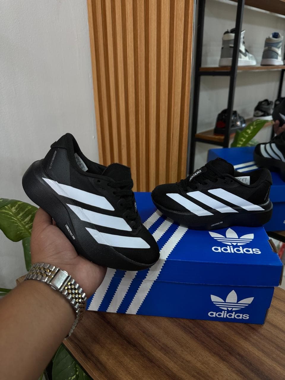 ADIDAS ADIZERO BLACK WHITE KIDS